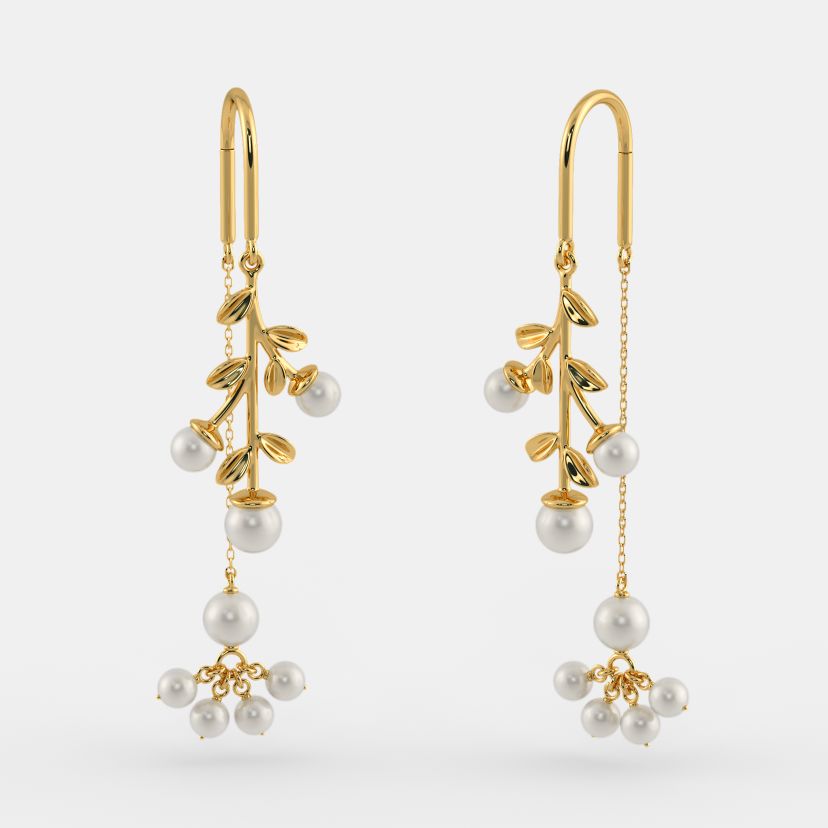 The Aarushi Silver Pearl Earrings- Buy authentic Temple Jewellery Online —  KO Jewellery
