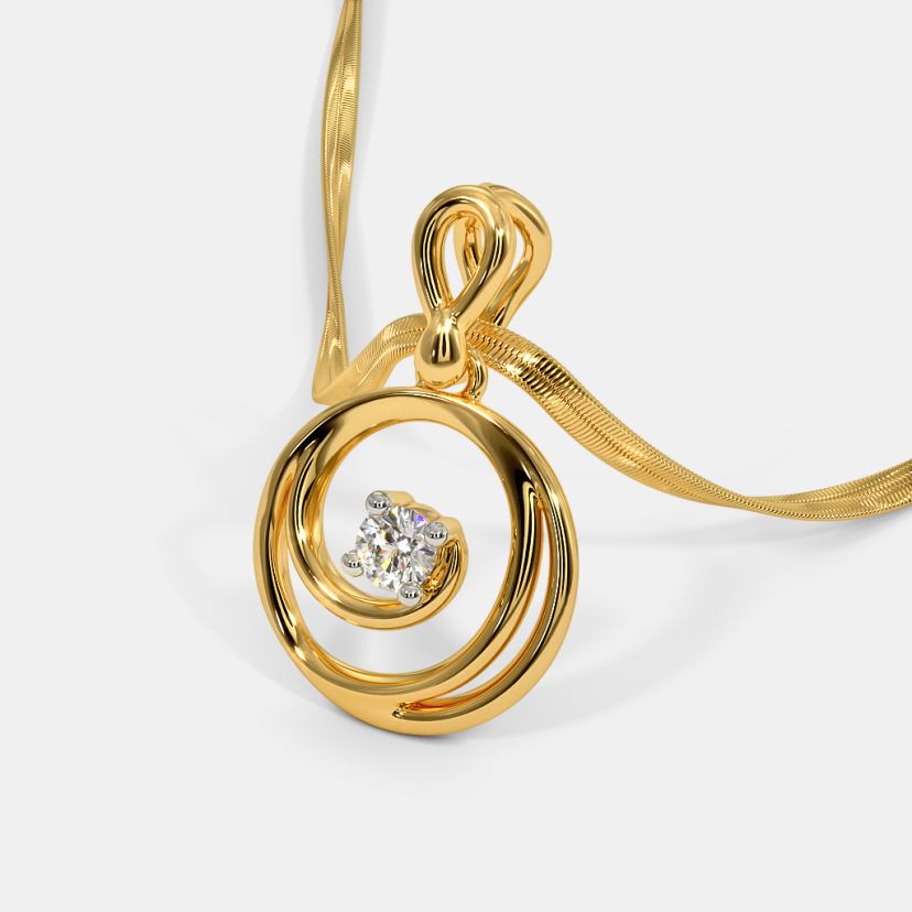 One stone gold pendant sale