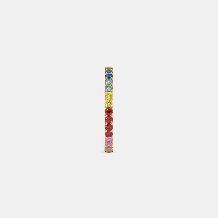 The Elate Multi Sapphire Hoop Earrings - image 4
