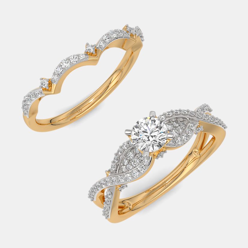 The Evlen Solitaire Bridal Ring Set - image 7