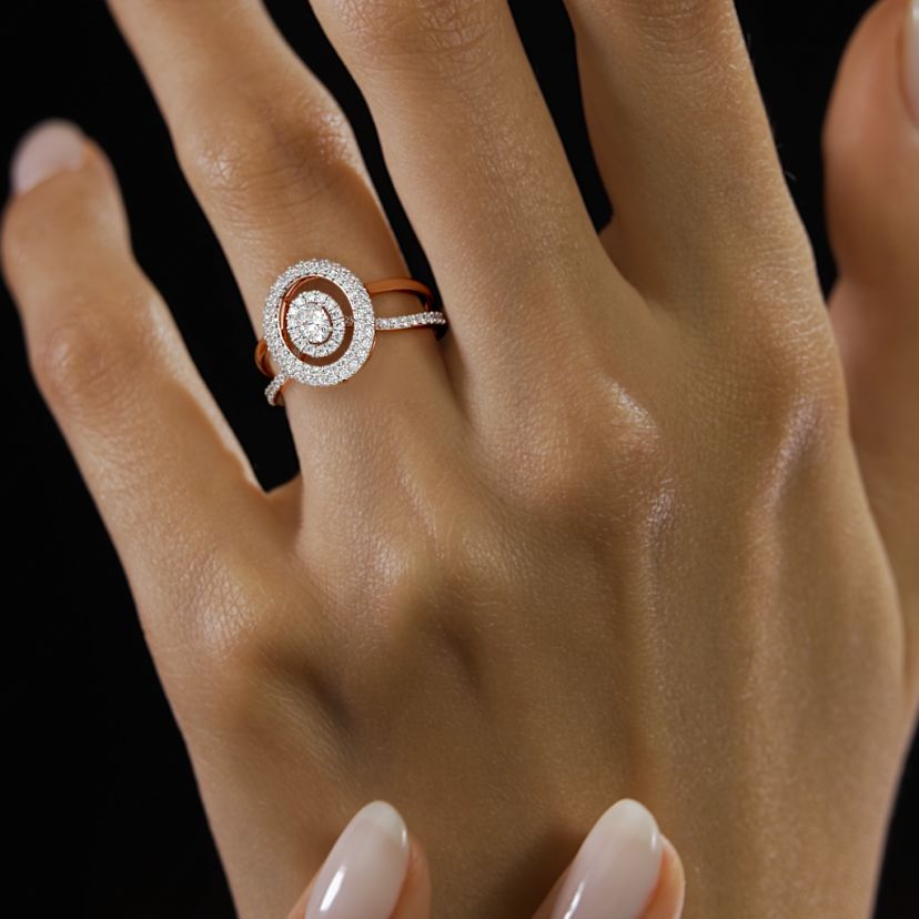 The Aurorae Bridal Ring Set - image 4