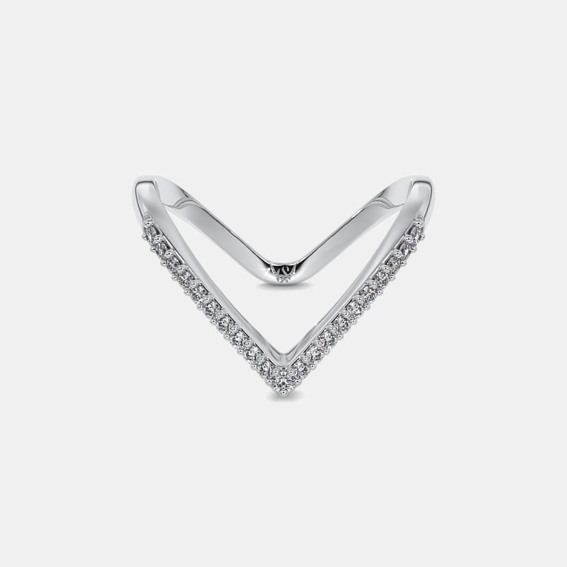 The Nury Chevron Ring - Angle View 2