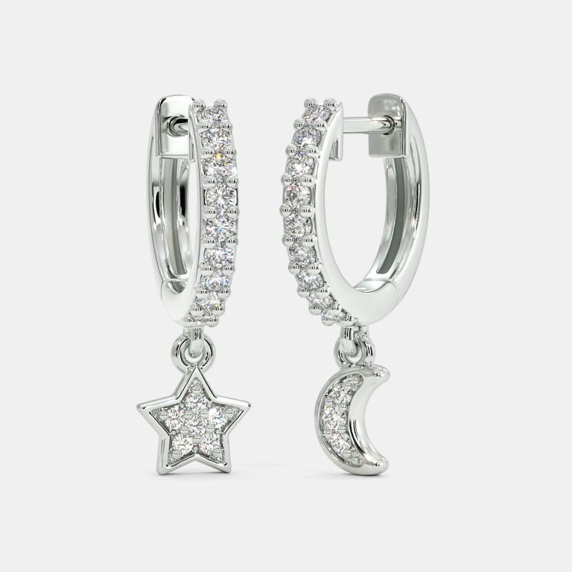 The Libby Star Moon Hoop Earrings - image 1