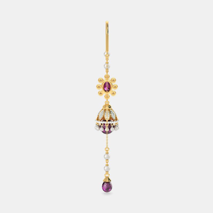 The Carmine Opulence Sui Dhaga Earrings - image 4