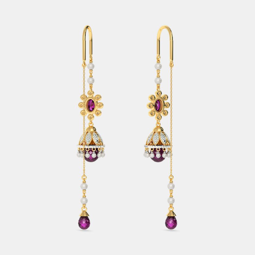The Carmine Opulence Sui Dhaga Earrings - image 7