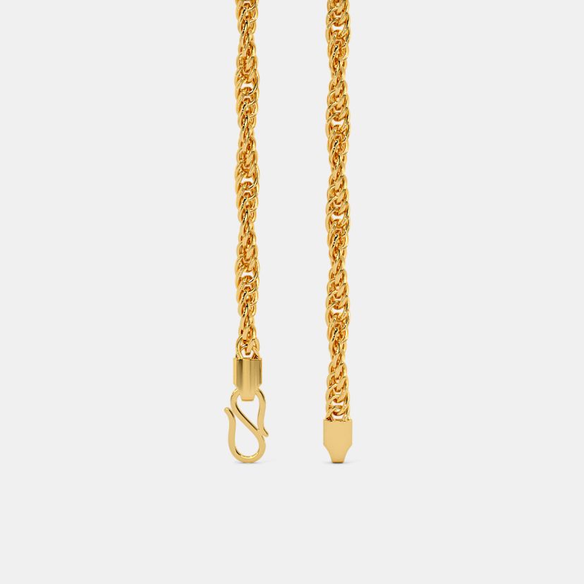 The Navika Gold Chain - Angle View 1