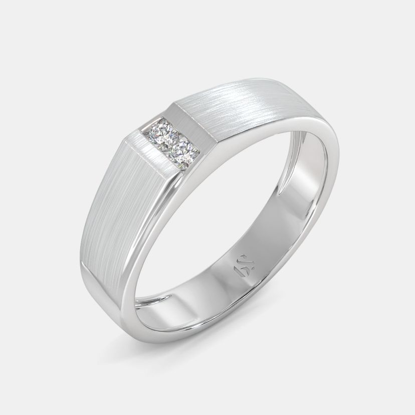 Ribbon Pattern Platinum and Diamond Ring | Tanishq-happymobile.vn