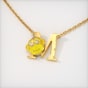 The M for Monkey Necklace for Kids