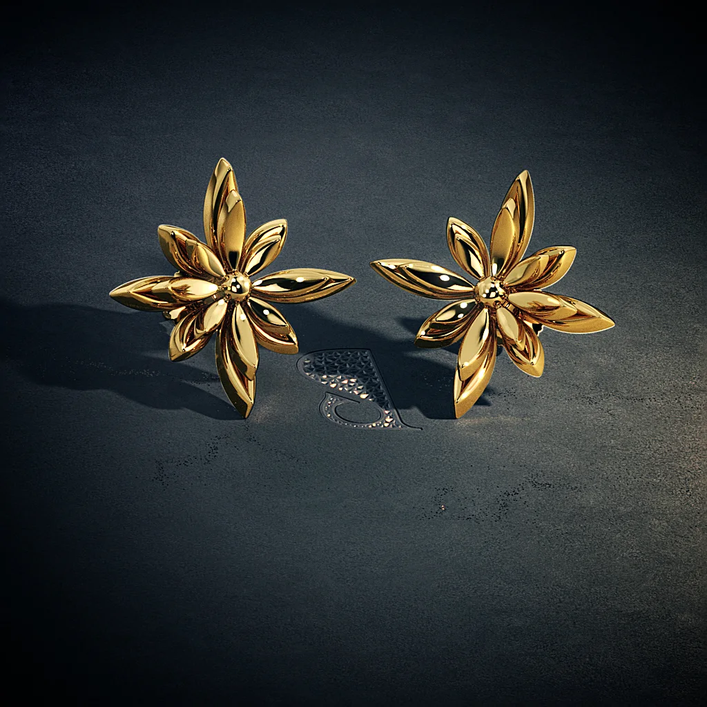 Golden earrings design on sale 2018