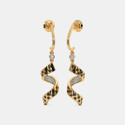 The Chessboard Dangle Hoop Earrings - thumb 1